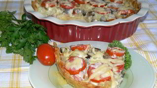 Рецепт Летнего овощной тарт с корейкой