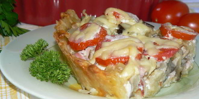 Рецепт летнего овощной тарт с корейкой