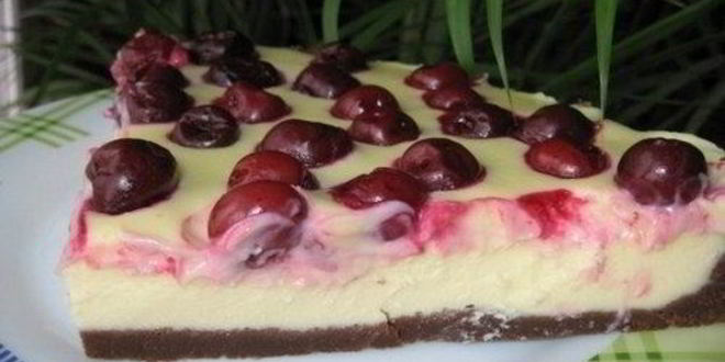 Рецепт нежного тарта с вишней и творогом