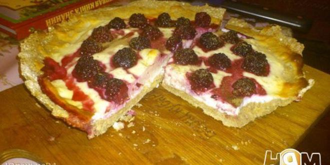 Рецепт овсяного тарта с ежевикой