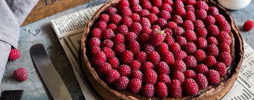 Шаг 12: шоколадного тарта с малиной