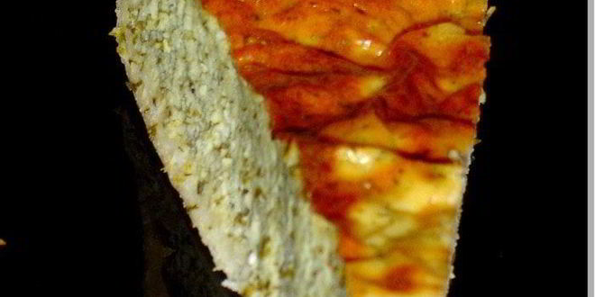 Рецепт сырно-творожного тарт с весенней зеленью