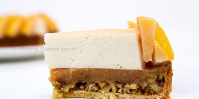 Рецепт тарта с айвой и сырным муссом