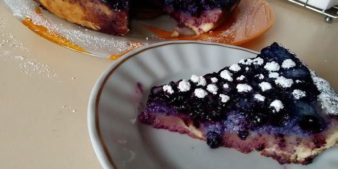 Рецепт тарта с черникой и нежным кремом в мультиварке