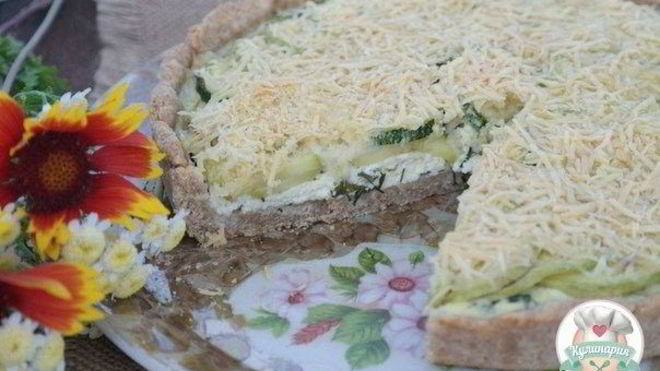 Рецепт Тарта с кабачками и творогом
