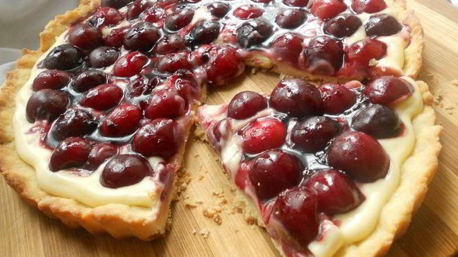 Рецепт Тарта с маскарпоне и черешней