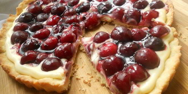 Рецепт тарта с маскарпоне и черешней