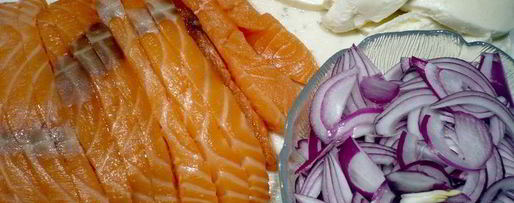 Шаг 1: тарта с семгой и шпинатом цветы за окном