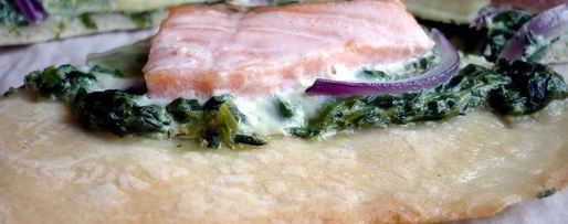 Шаг 6: тарта с семгой и шпинатом цветы за окном