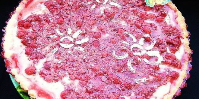 Рецепт тарта с заварным кремом и малиновым желе