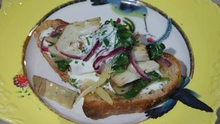 Рецепт Артишоков со шпинатом на тостах