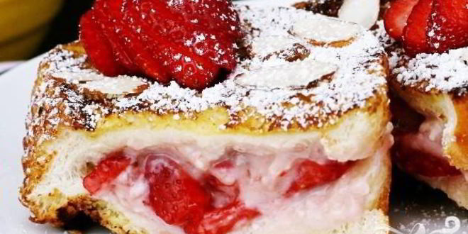 Рецепт французских тостов с фруктовой начинкой