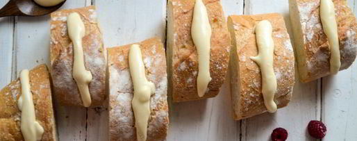 Шаг 3: французских тостов с начинкой из сливочного сыра и малины