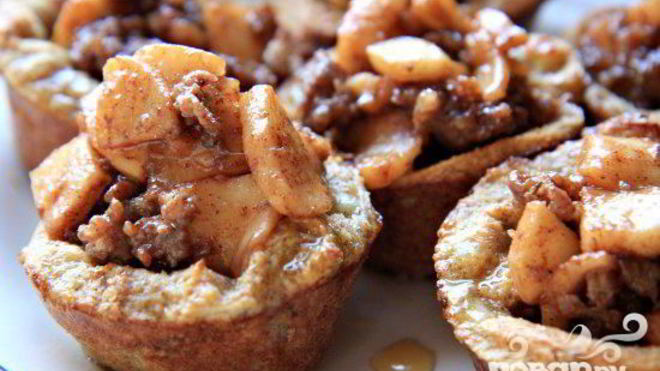 Рецепт Французских тостов с яблоками и колбасой