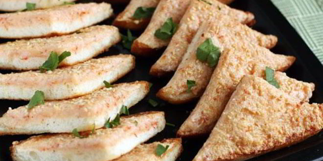 Рецепт креветочных тостов