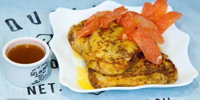 Рецепт сладких тостов с грейпфрутом