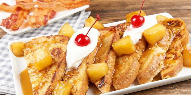 Рецепт тостов с ананасом