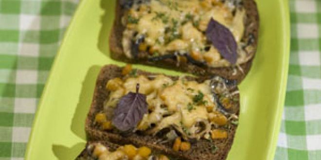 Рецепт тостов с грибами и тыквой