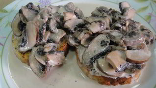 Рецепт Тостов с грибами