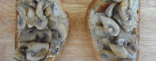 Шаг 5: тостов с шампиньонами