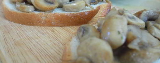 Шаг 6: тостов с шампиньонами