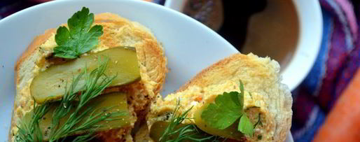 Шаг 4: тостов с творожно-овощной пастой