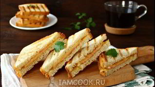 Рецепт Тостов с ветчиной и сыром