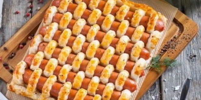 Рецепт венских сосисок в слоеном тесте