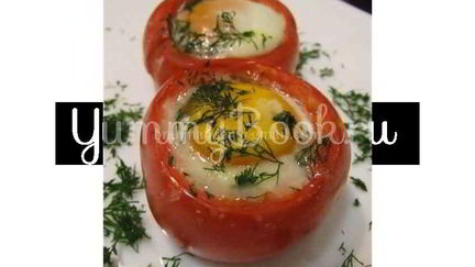 Рецепт Глазуньи в помидоре