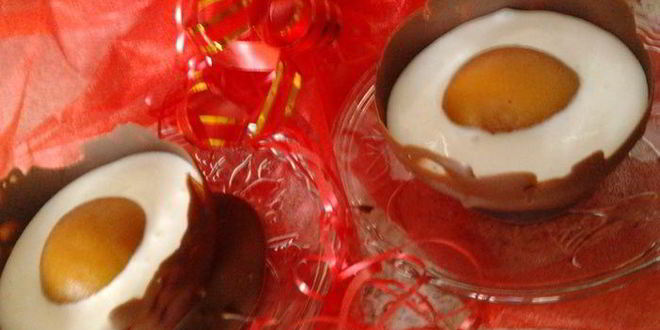 Рецепт глазуньи в шоколаде