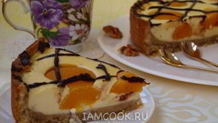 Рецепт Торта Яичница с персиками и шоколадом