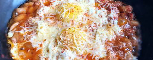 Шаг 5: яичницы с фасолью