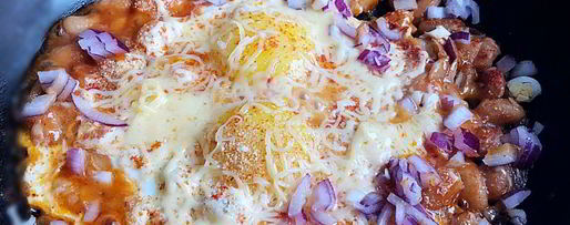 Шаг 6: яичницы с фасолью