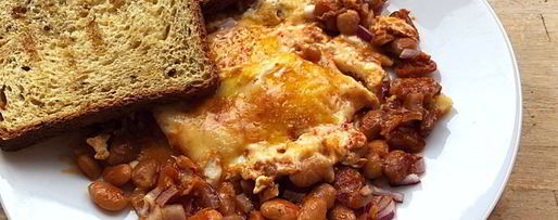 Шаг 7: яичницы с фасолью