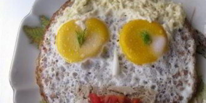 Рецепт яичницы с гречкой