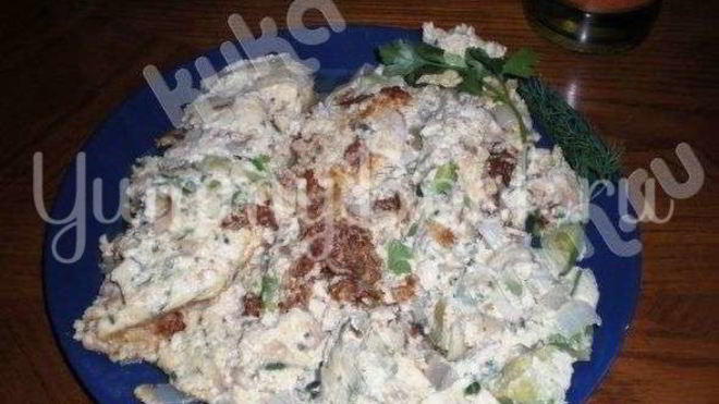 Рецепт Яичницы с грибами и лососем по-калифорнийски