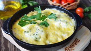 Рецепт Яичницы с кабачками и помидорами