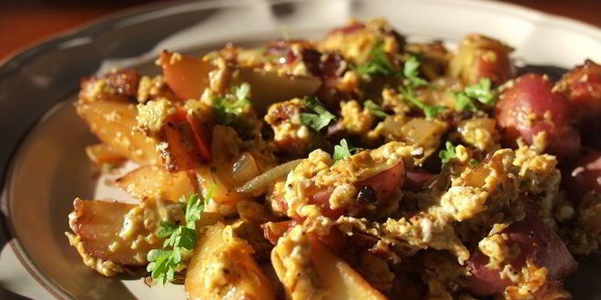 Рецепт яичницы с картошкой