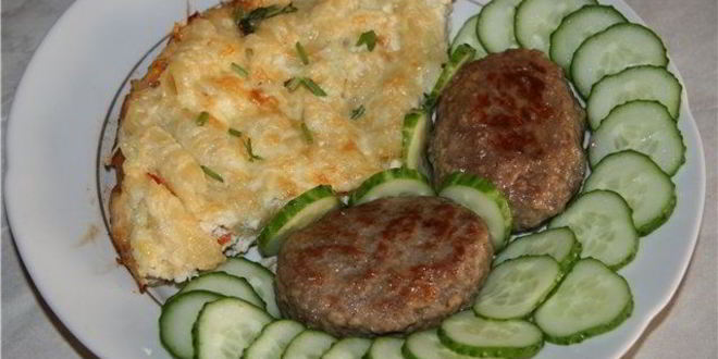 Рецепт яичницы с макаронами