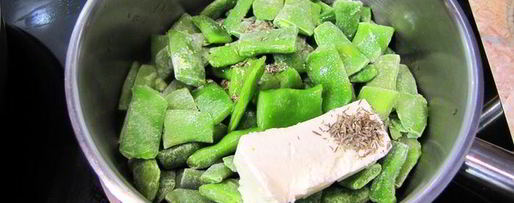 Шаг 1: яичницы с плоской стручковой фасолью