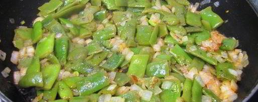 Шаг 7: яичницы с плоской стручковой фасолью