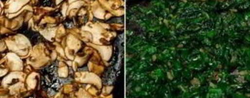 Шаг 1: яичницы со шпинатом и грибами в духовке