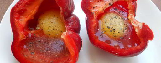 Шаг 1: яичницы в перце в микроволновке