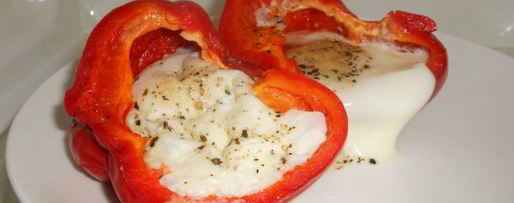 Шаг 2: яичницы в перце в микроволновке