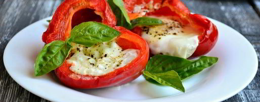 Шаг 3: яичницы в перце в микроволновке