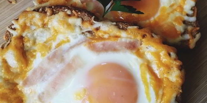 Рецепт яичницы в тосте