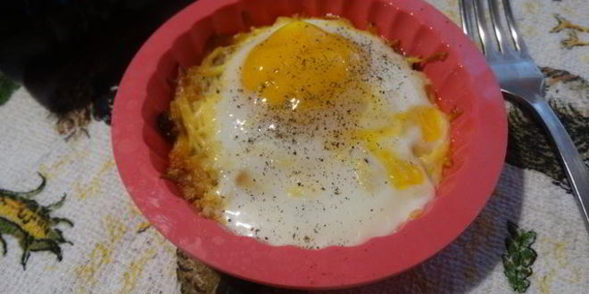 Рецепт запечённой глазуньи с вялеными томатами