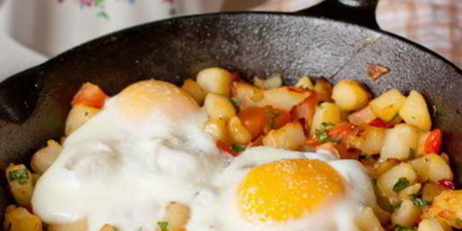 Рецепт яиц, запеченных с овощами