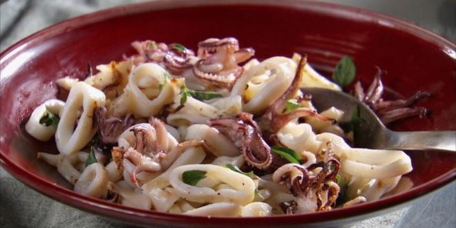 Рецепт закуски из кальмаров