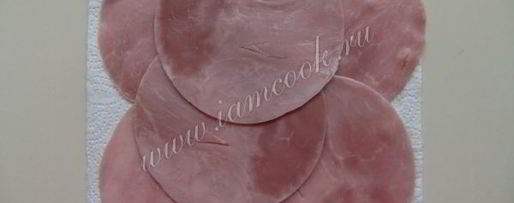 Шаг 4: закуски из ветчины и спаржи